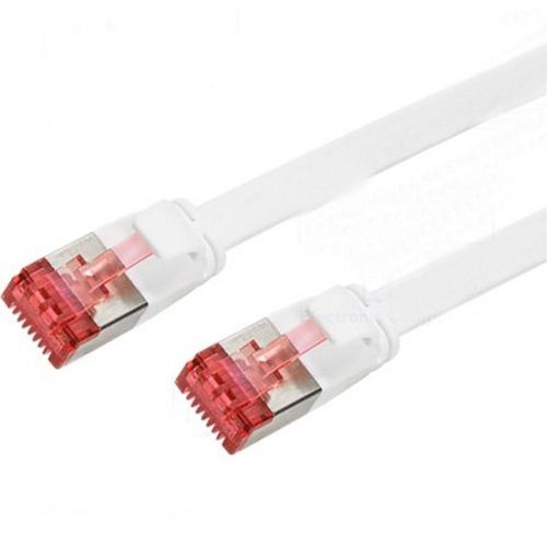 LogiLink SlimLine - Cordon de raccordement - RJ-45 (M) pour RJ-45 (M) - 1 m - U/FTP, PiMF - CAT 6 - plat, sans crochet, moulé - blanc