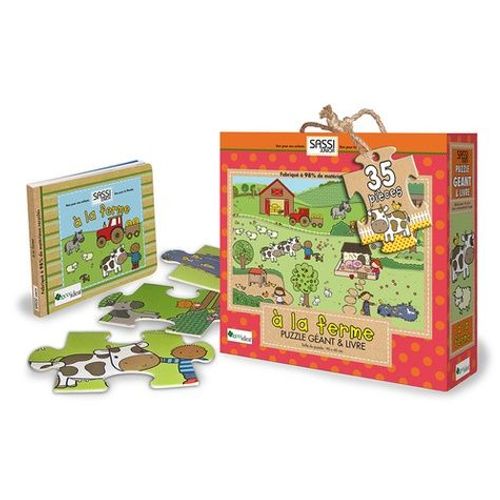A La Ferme - Puzzle Géant & Livre
