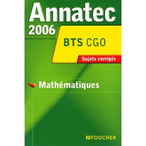 Annatec 2006 Bts Cgo - Mathématiques