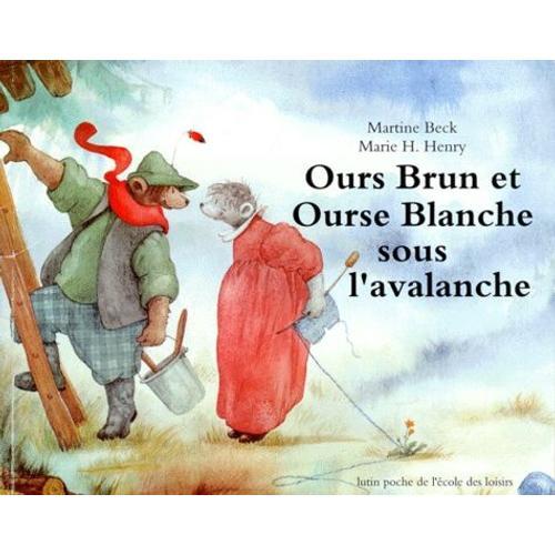 Ours Brun Et Ourse Blanche Sous L'avalanche