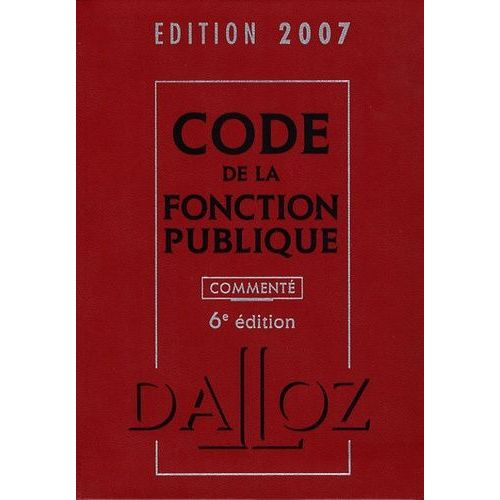 Code De La Fonction Publique 2007