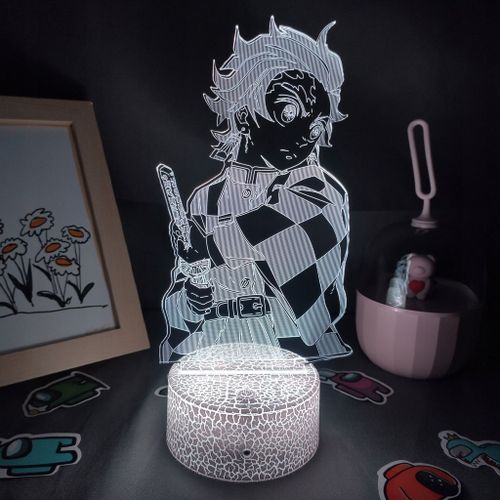 Convient Pour Petite Lampe À Lave Anime Démon Slayer Lampe De Dessin Lampe De Chevet Veilleuse Af8347