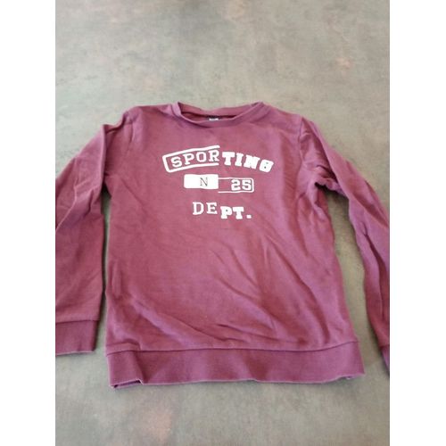 Sweat Bordeaux Garçon 10 Ans Kiabi Très Bon État
