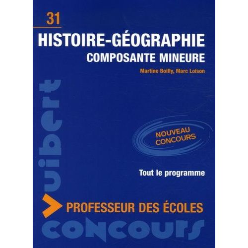 Histoire-Géographie Composante Mineure - Concours Professeur Des Écoles