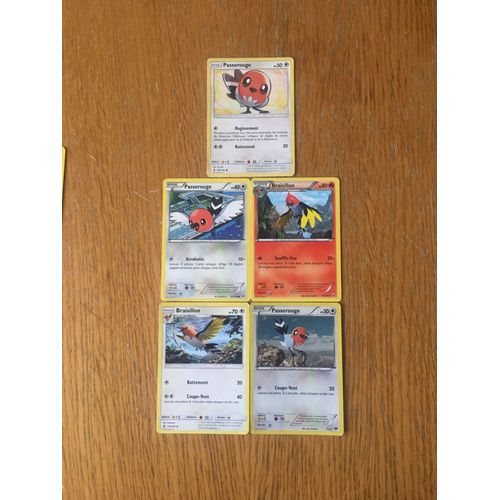 (1730) 3x Passerouge + 2x Braisillon (Pokemon)