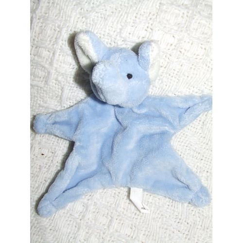 Elephant Bleu Maxita Doudou Plat