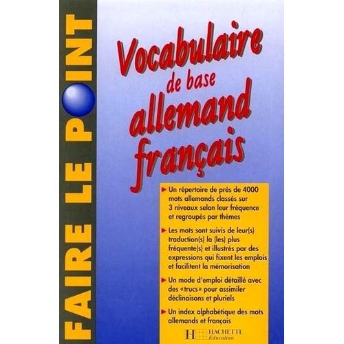 Vocabulaire De Base Allemand Français - Edition 1997 Entièrement Refondue