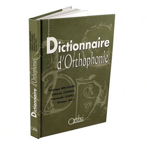 Dictionnaire D'orthophonie