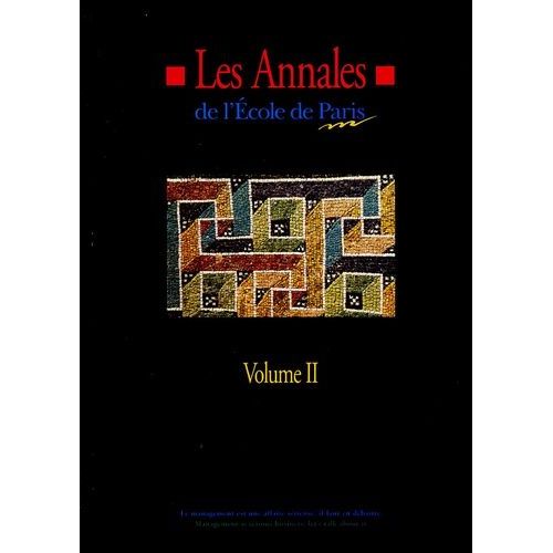 Les Annales De L'ecole De Paris Du Management - Volume 2, Travaux De L'année 1995