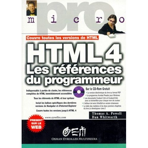 Html 4 Les References Du Programmeur - Avec Cd-Rom