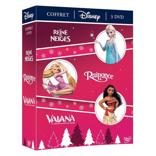 Vaiana, La Légende Du Bout Du Monde + Raiponce + La Reine Des Neiges - Pack
