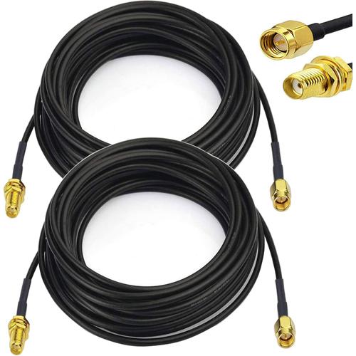 Câble SMA RG174 Câble d'Extension Câble Coaxial SMA Mâle à SMA Femelle 2 pcs3 Mètres pour Rallonge Antenne WLAN, Radio Antenne 0¿3G LTE, ADS-B, GPS, rallonge Cable antenne WiFi