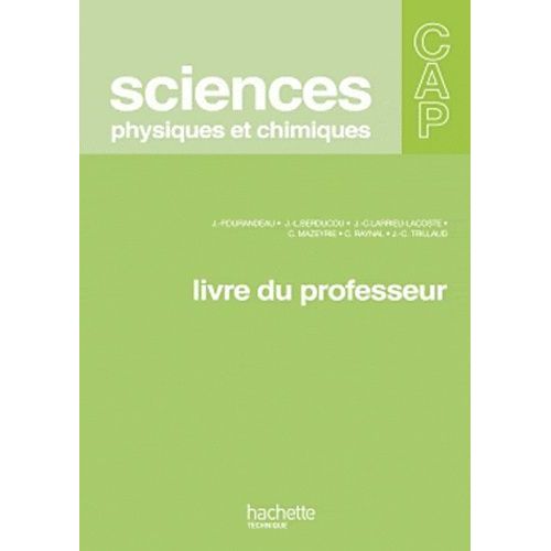 Sciences Physiques Et Chimiques Cap - Livre Du Professeur