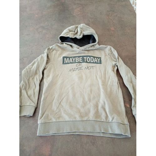Sweat Capuche Kaki Garçon 10 Ans Kiabi Très Bon Éta