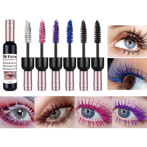 6 Couleurs Coloré Arc-En-Ciel Cils Mascara Épaississement Et Anti-Taches Couleur Mascara Imperméable À L'eau Curling Allongement Charmant Volumineux Cils Maquillage Des Yeux 