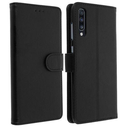 Housse Samsung Galaxy A70 Étui Porte-Carte Support Stand Noir