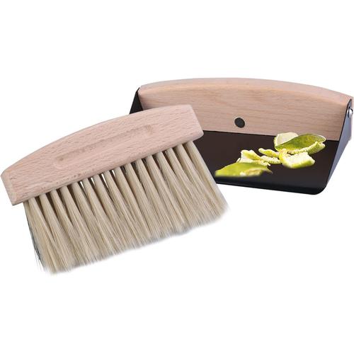 Ensemble Balai Brosse Tablepelle Poussi¿¿re: Pelle ¿¿ Poussi¿¿re et Brosse ¿¿ Main Brosse ¿¿ Main en Bois Pellepoussi¿¿re Balai ¿¿ Farine Mini Balai Table - Brosse Table Brosse Miettes Balai Brosses ¿¿ Bois