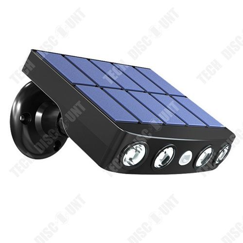 Td Lampadaire De Surveillance Solaire Extérieur, Projecteur D'éclairage De Pelouse, De Cour Et De Jardin, Lumière Étanche À La Pluie