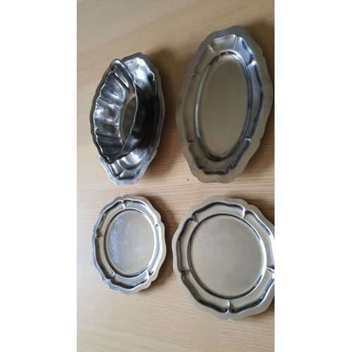 Saucier, Petit Plat De Service Et Repose Bouteille Inox