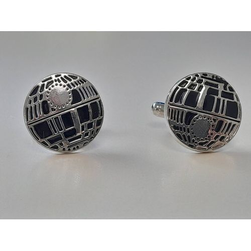 Boutons De Manchettes En Forme De Disque Avec Motifs De Couleurs Argentée Et Noire Pour De L'élégance Et Du Style ...