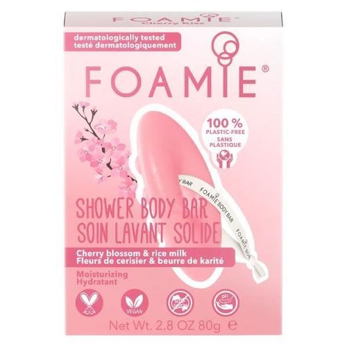 Foamie Soin Lavant 2 En 1 Solide Hydratant Fleur De Cerisier & Beurre De Karité 80g 