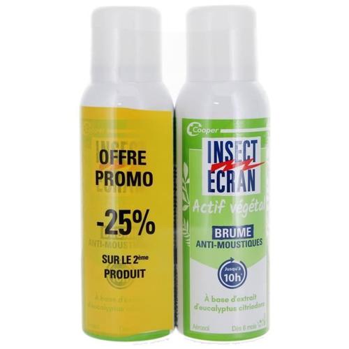 Insect Écran Brume Anti-Moustiques - Protection Contre Les Piqûres de Moustiques & Tiques - Répulsifs Peau - Actif d'Origine Végétal