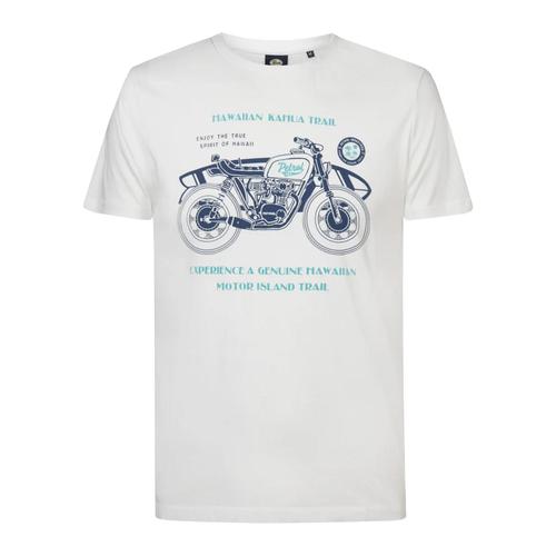 Tee Shirt Manches Courtes Petrol Industries Men T-Shirt Ss Classic Print Blanc