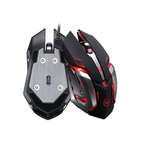 Souris Gamer Metal pour PC MAC APPLE Avec Fil USB LED Gaming Universelle Filaire Capteur Optique 6 Boutons