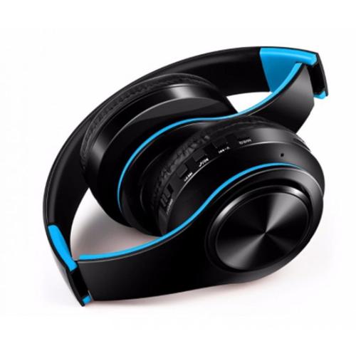 Casque Sans Fil Pliable pour LG K10 4G Smartphone Bluetooth Boutons Reglable Son Universel (BLEU)