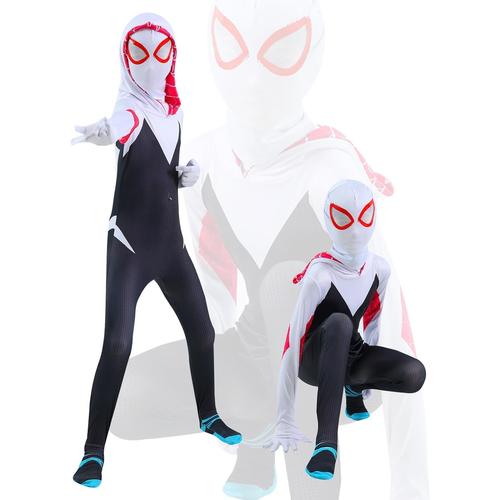 Déguisement Enfant Classique Spider, Costume Super Héros Complet, Cosplay Halloween Body Costume Pour Enfants Fille(100-150cm)
