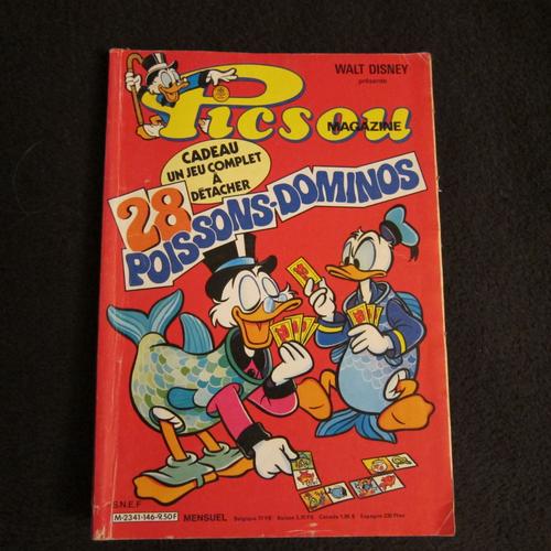 Picsou Magazine 146 ( Complet Avec Son Jeu Des 28 Cartes Poissons Dominos )