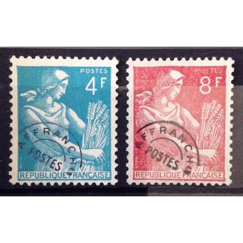Série Préoblitérés Moissonneuse - Très Jolis N° 106 Et 108 Obl - France Année 1953 - N10620