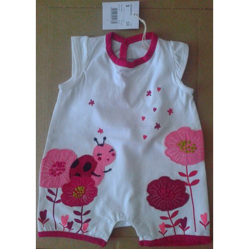 Body / Combinaison Coupe Short 3 Mois / 59 Cm Du Pareil Au Même Dpam Motifs Fleurs Coccinelles Neuve Jamais Portée