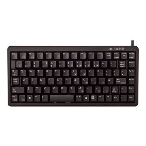 CHERRY Compact-Keyboard G84-4100 - Clavier - PS/2, USB - Français - noir