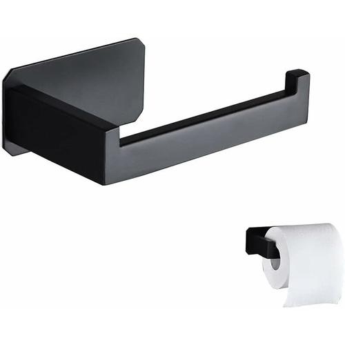 Porte Papier Toilette Inox Original Porte Papier Toilette Mural Sans Perçage Porte Papier Toilette Noir 3M Adhésif Pour Décoration Salle De Bains WC Cuisine Accessoire MNS