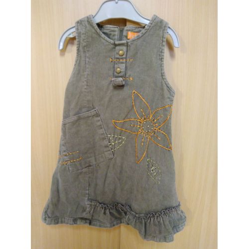 Robe En Velours Kaki Orchestra Taille 3 Ans