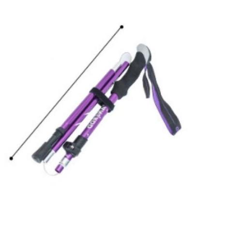 Bâtons De Trekking 1 Bâtons De Trekking Nordiques, Réglables 110-130 Cm Légers Pliables Et Réglables En Aluminium Bâtons De Trekking Télescopiques Faciles Pour La Randonnée Violet Mns