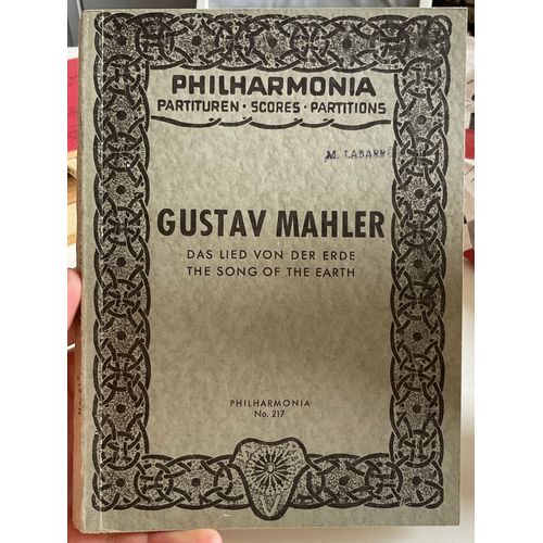 Gustav Mahler Dans Lied Von Der Erde