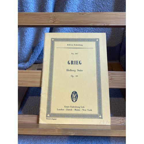 E. Grieg Holberg Suite Opus 40 Partition Orchestre Eulenburg N°897