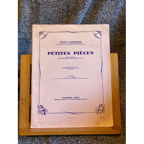 F. Passerone Petites Pièces 7 Exercices Partition Percussion Piano Leduc Vol. 1
