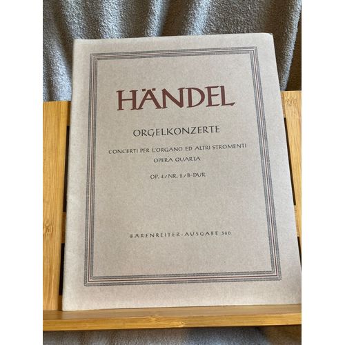 Haendel Handel Concerto Pour Orgue Si Op. 4 N°2 Partition Orchestre Barenreiter