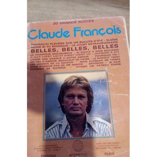Song Book Claude François 20 Titres Partitions Piano Chant Guitare
