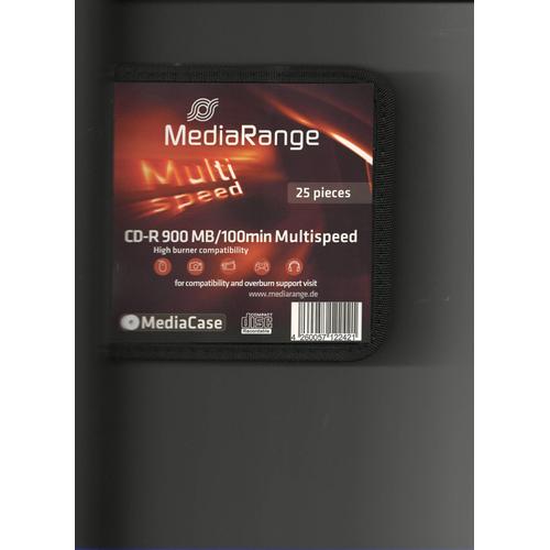 MediaRange - 25 x CD-R - 900 Mo (100 min) multispeed - Mediarange