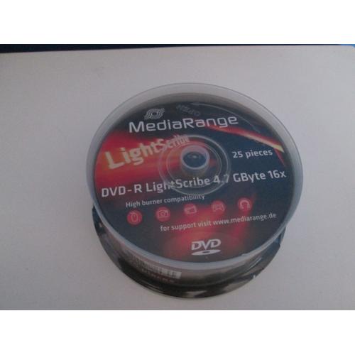 MediaRange - 25 x DVD-R - 4.7 Go 16x - LightScribe - spindle