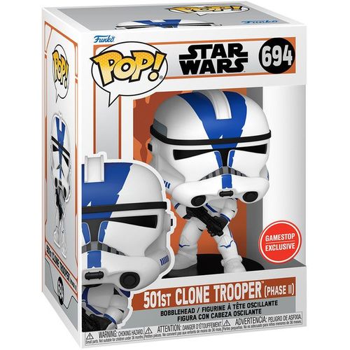 Figurine Funko Pop - Star Wars : Le Mandalorien N°694 - 501st Clone Trooper (Phase Ii) (76682)