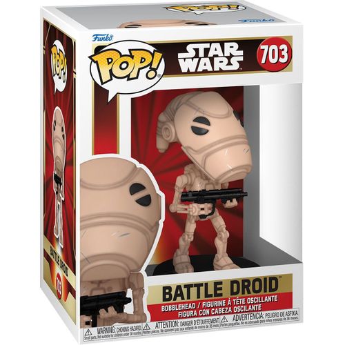 Figurine Funko Pop - Star Wars 1 : La Menace Fantôme N°703 - Droïde De Combat (76016)