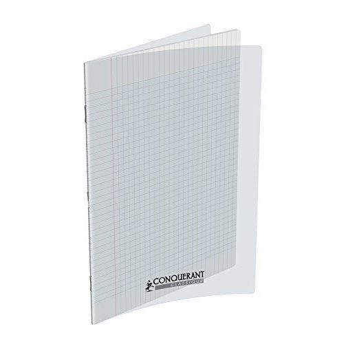 Conqu?Rant Cahier Avec Couverture En Polypro 140 Pages 90 G 24 X 32 Grands Carreaux Sey?S Incolore