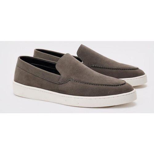 Faux Suede Slip On Loafer In Grey Homme - Gris - 12, Gris