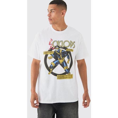 Oversized Marvel Cyclops X Men License T-Shirt Homme - Blanc - L, Blanc