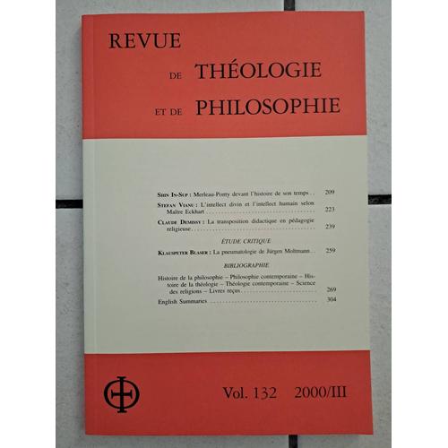 Revue De Théologie Et De Philosophie Vol. 132 2000/Iii - La Pneumatologie De Jürgen Moltmann